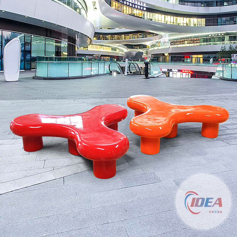 玻璃鋼防腐木休閑椅戶外公園等候椅廣場(chǎng)坐凳商場(chǎng)花盆組合座椅定制