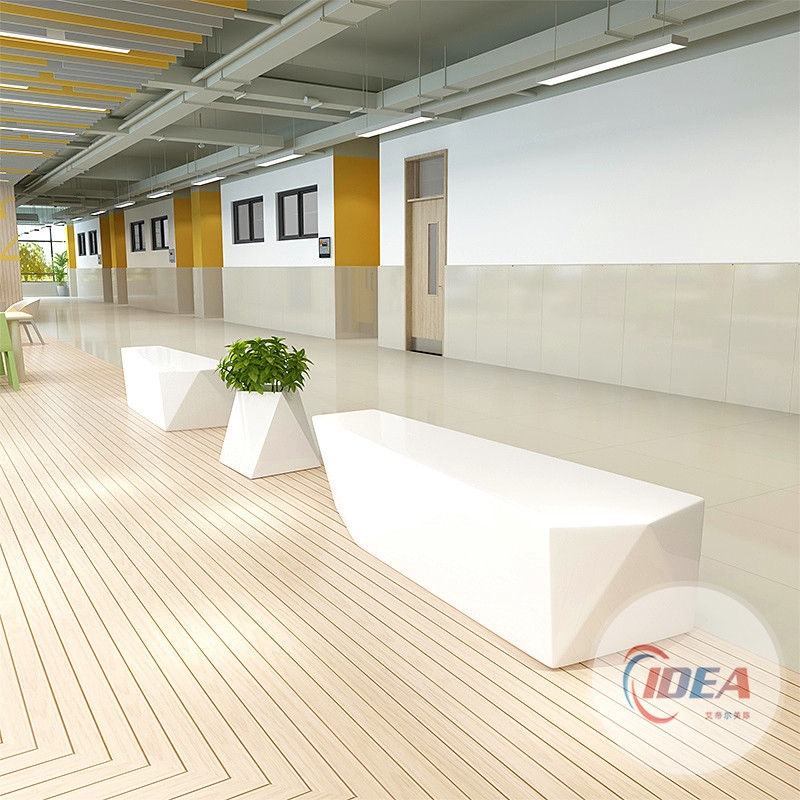 商場(chǎng)玻璃鋼休閑座椅戶外商業(yè)酒店創(chuàng)意公共休息區(qū)花盆坐凳定制公園